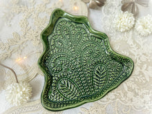 Load image into Gallery viewer, Handmade Ceramic Christmas Tree Plates- Medium
