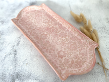 Load image into Gallery viewer, Handmade Ceramic Soft Pink Floral Platter
