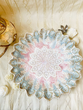 Load image into Gallery viewer, Handmade Ceramic Round Peacock Feather Platter
