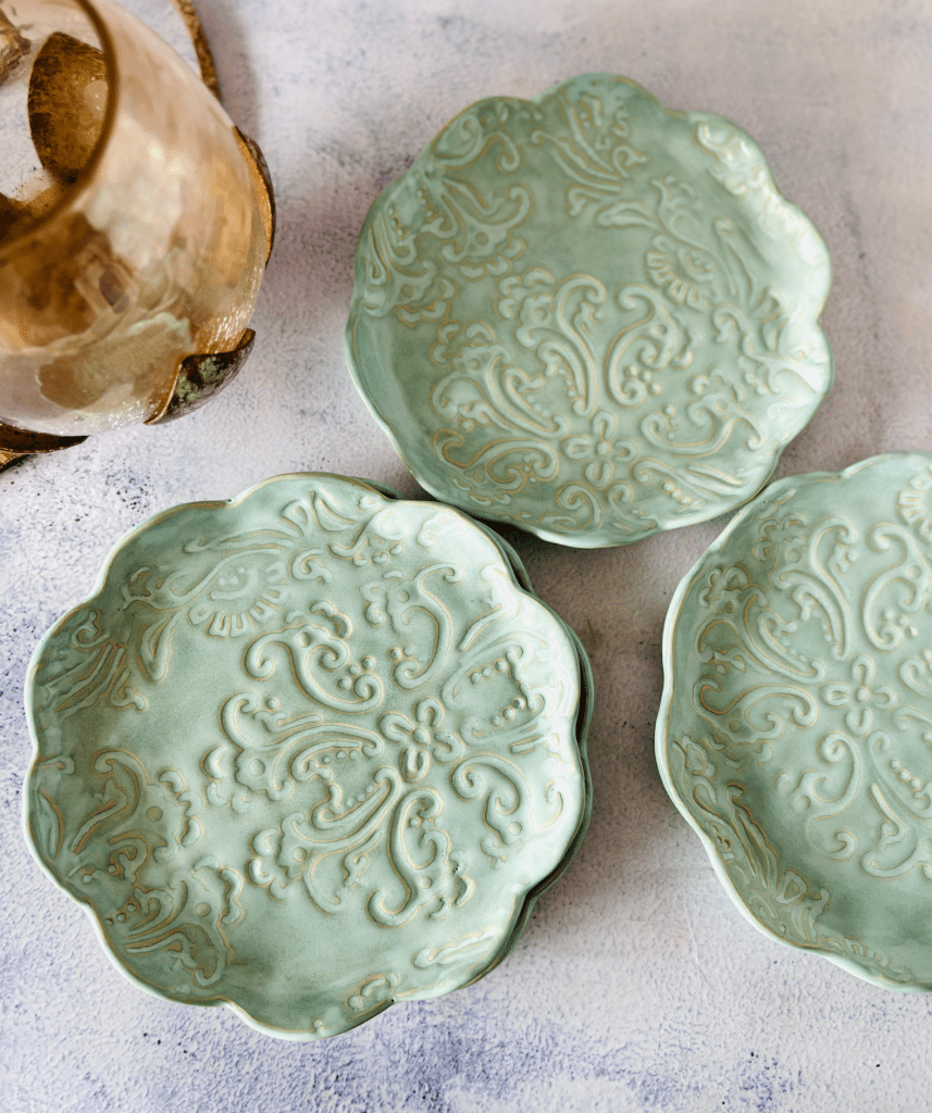 Handmade Ceramic Appetiser Plates- Set of 6