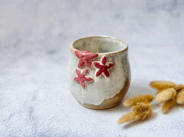 Handmade Ceramic Mug With Floral Sprigs