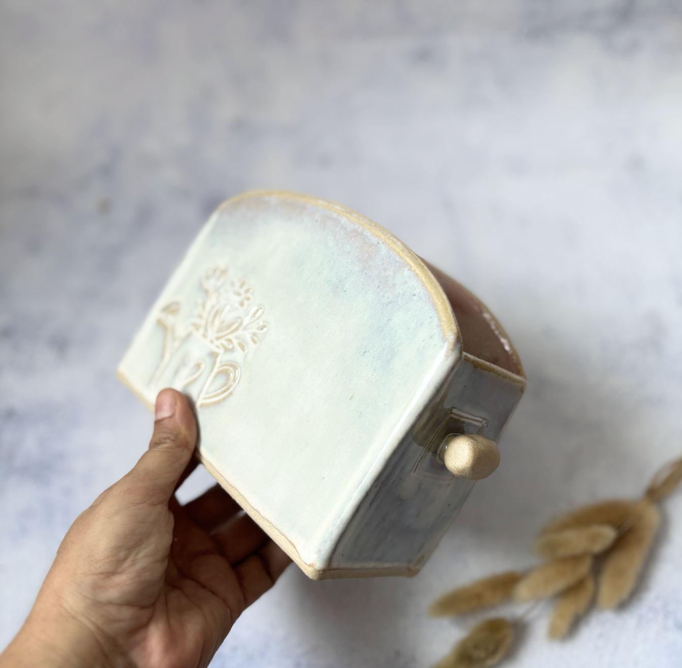 Handmade Ceramic Toaster Holder with Bread Plates (Set of 4) - Image 5