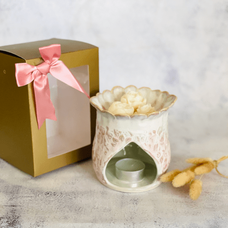 Handmade Ceramic Diffuser with Soy Wax Melts- Pink