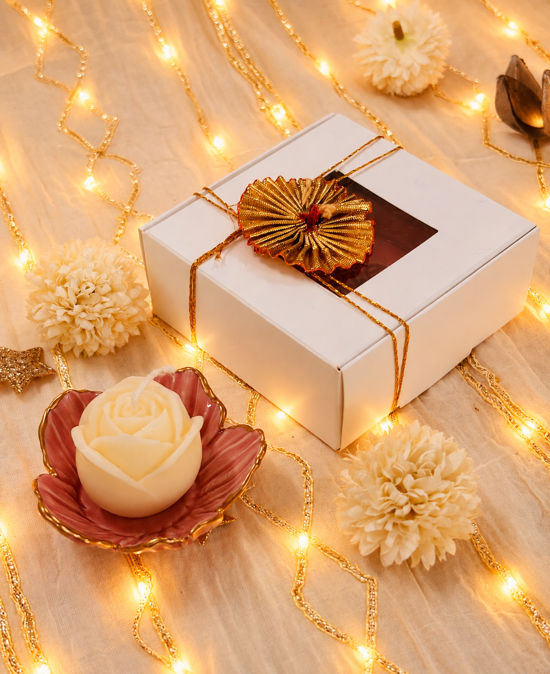 Diwali Special: Blossom Dish with a Flower Candle - Image 7
