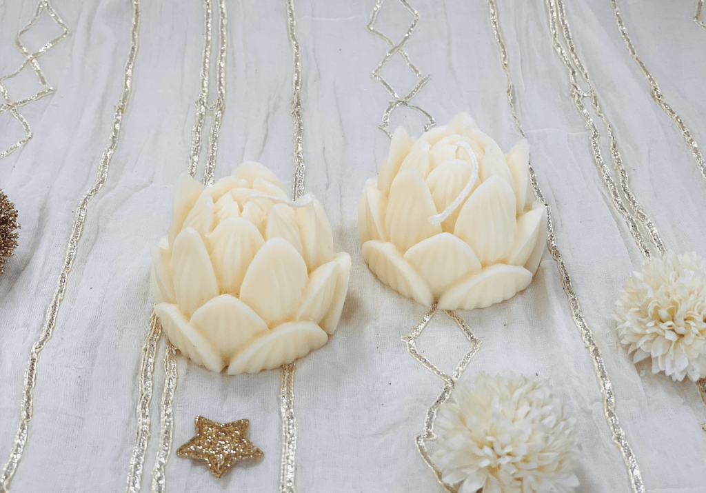 Diwali Special:  Lotus Soy Wax Candle