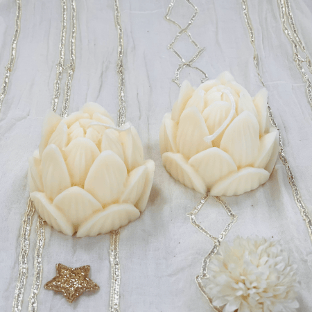 Diwali Special:  Lotus Soy Wax Candle